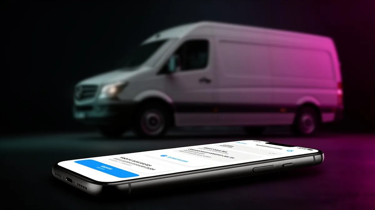 Mobile valeter checking their booking schedule on a phone